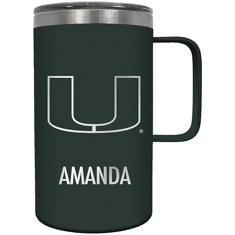 Miami Hurricanes 18oz. Personalized Hustle Mug