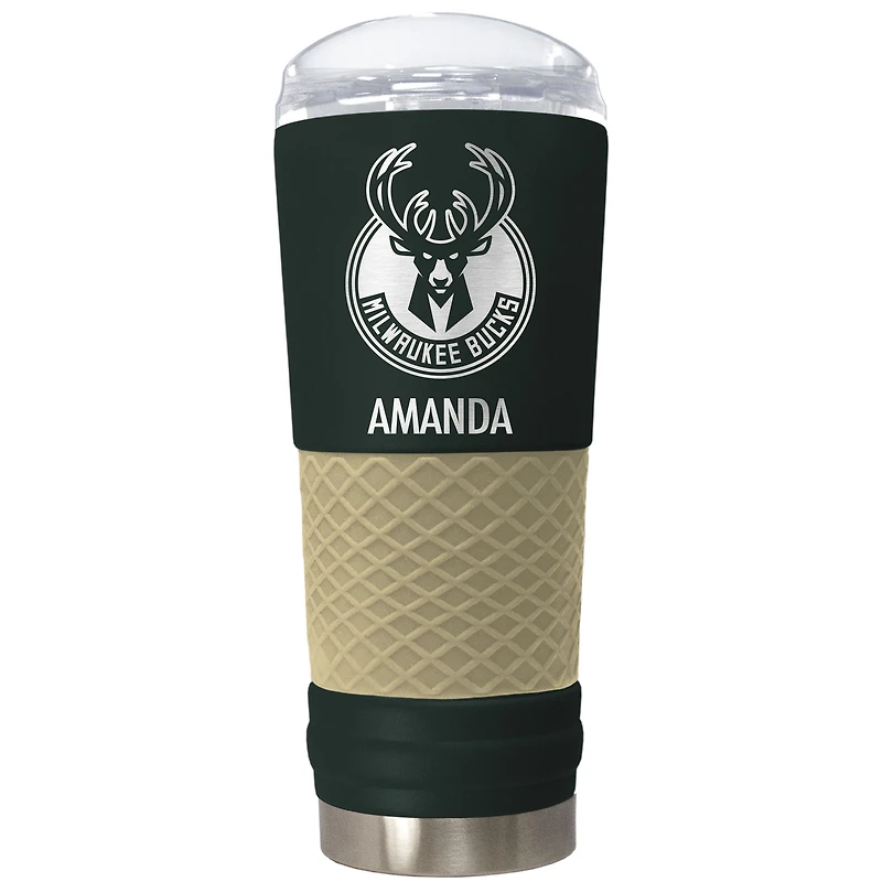 Milwaukee Bucks 24oz. Personalized Team Color Draft Tumbler