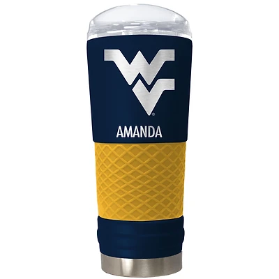 West Virginia Mountaineers 24oz. Personalized Team Color Draft Tumbler