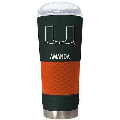 Miami Hurricanes 24oz. Personalized Team Color Draft Tumbler