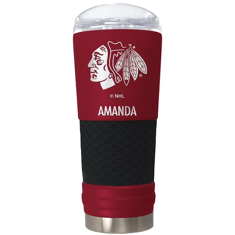 Chicago Blackhawks 24oz. Personalized Team Color Draft Tumbler