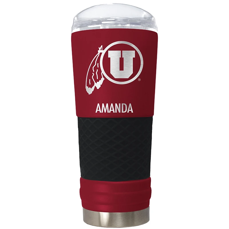 Utah Utes 24oz. Personalized Team Color Draft Tumbler