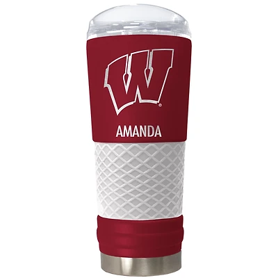 Wisconsin Badgers 24oz. Personalized Team Color Draft Tumbler