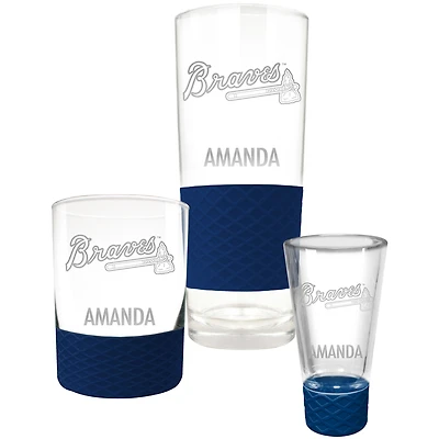 Atlanta Braves 3-Piece Personalized Homegating Drinkware Set