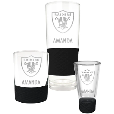 Las Vegas Raiders 3-Piece Personalized Homegating Drinkware Set