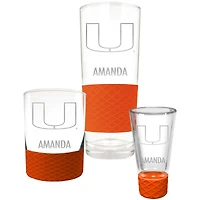 Miami Hurricanes 3-Piece Personalized Homegating Drinkware Set