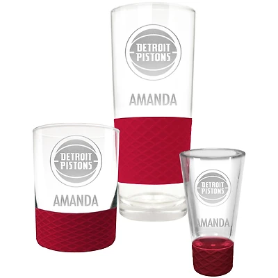 Detroit Pistons 3-Piece Personalized Homegating Drinkware Set
