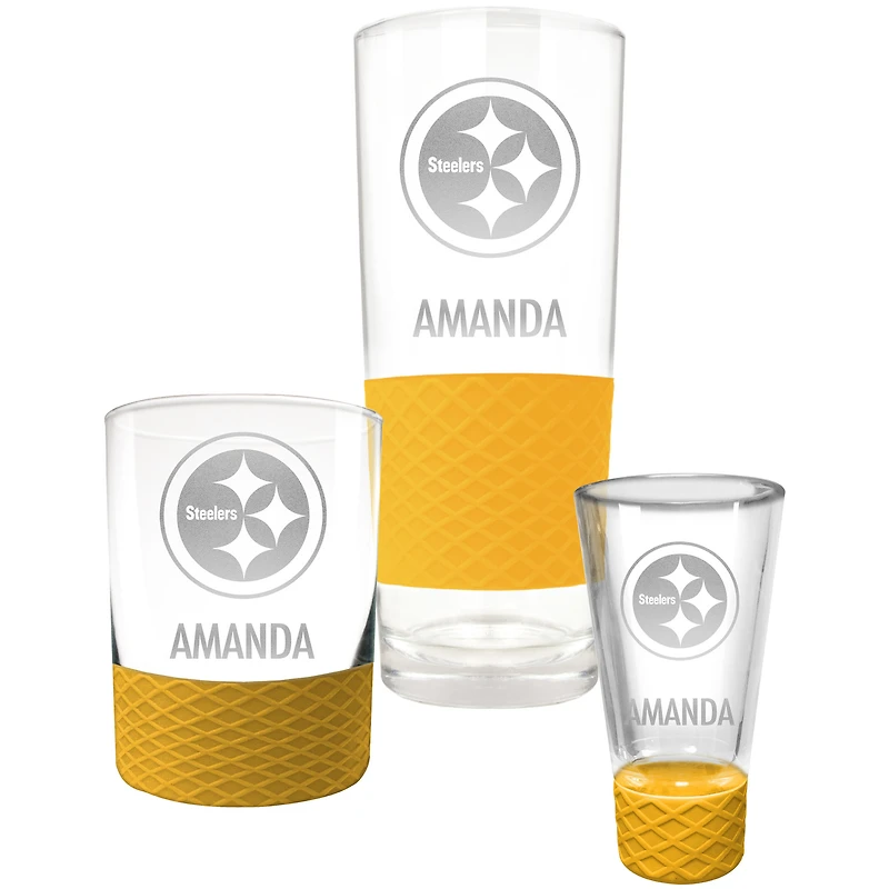 Pittsburgh Steelers 3-Piece Personalized Homegating Drinkware Set