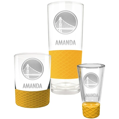 Golden State Warriors 3-Piece Personalized Homegating Drinkware Set
