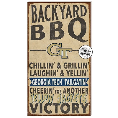 Georgia Tech Yellow Jackets 11'' x 20'' Indoor/Outdoor BBQ Sign