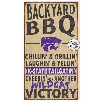 Kansas State Wildcats 11'' x 20'' Indoor/Outdoor BBQ Sign