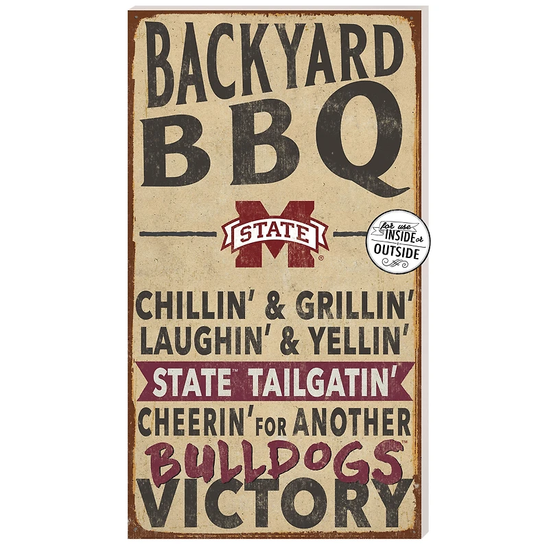 Mississippi State Bulldogs 11'' x 20'' Indoor/Outdoor BBQ Sign