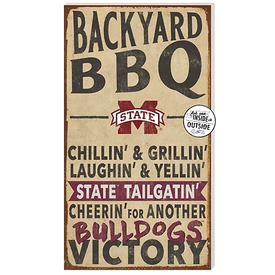 Mississippi State Bulldogs 11'' x 20'' Indoor/Outdoor BBQ Sign
