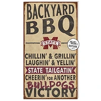 Mississippi State Bulldogs 11'' x 20'' Indoor/Outdoor BBQ Sign