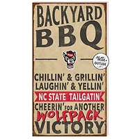 NC State Wolfpack 11'' x 20'' Indoor/Outdoor BBQ Sign