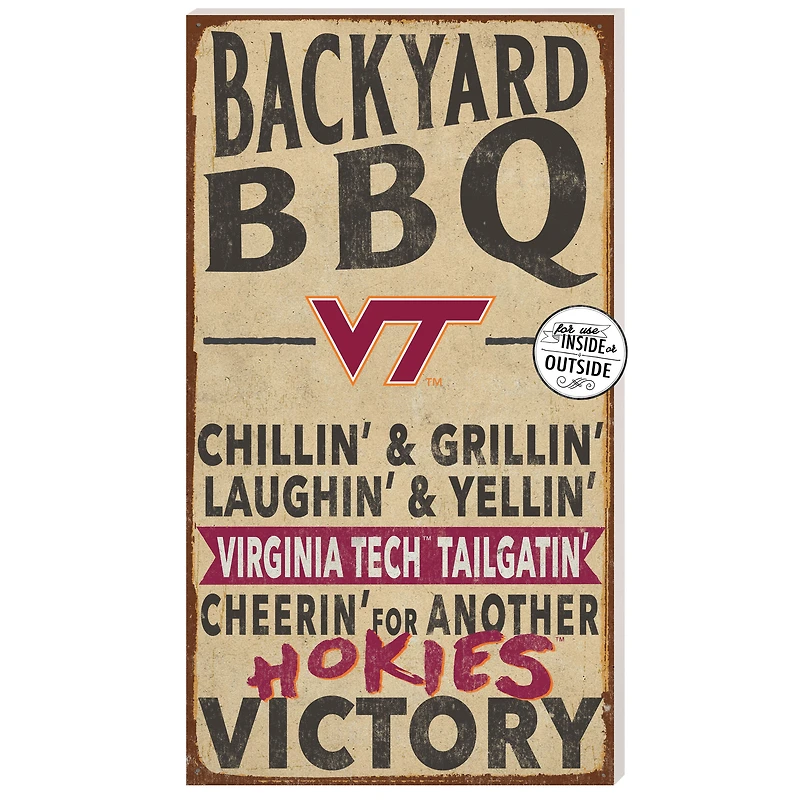 Virginia Tech Hokies 11'' x 20'' Indoor/Outdoor BBQ Sign