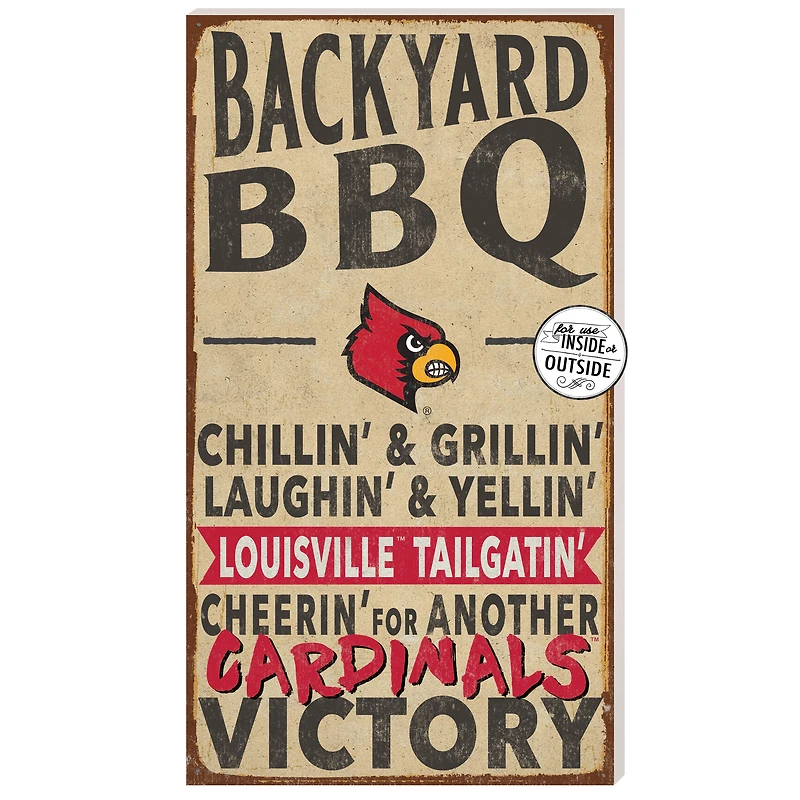 Louisville Cardinals 11'' x 20'' Indoor/Outdoor BBQ Sign