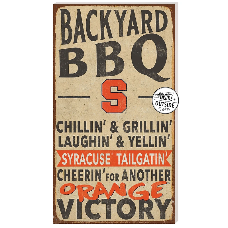 Syracuse Orange 11'' x 20'' Indoor/Outdoor BBQ Sign