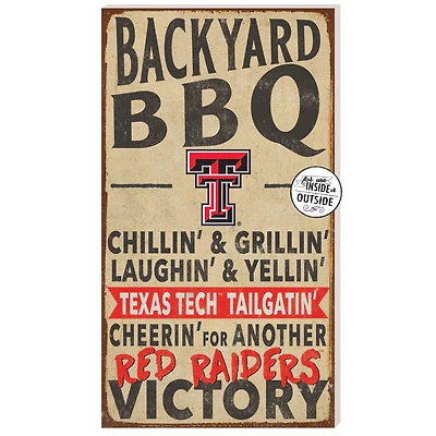 Texas Tech Red Raiders 11'' x 20'' Indoor/Outdoor BBQ Sign