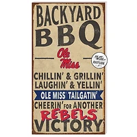 Ole Miss Rebels 11'' x 20'' Indoor/Outdoor BBQ Sign