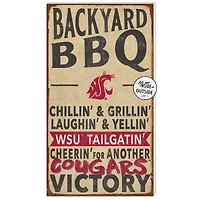 Washington State Cougars 11'' x 20'' Indoor/Outdoor BBQ Sign
