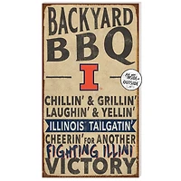 Illinois Fighting Illini 11'' x 20'' Indoor/Outdoor BBQ Sign