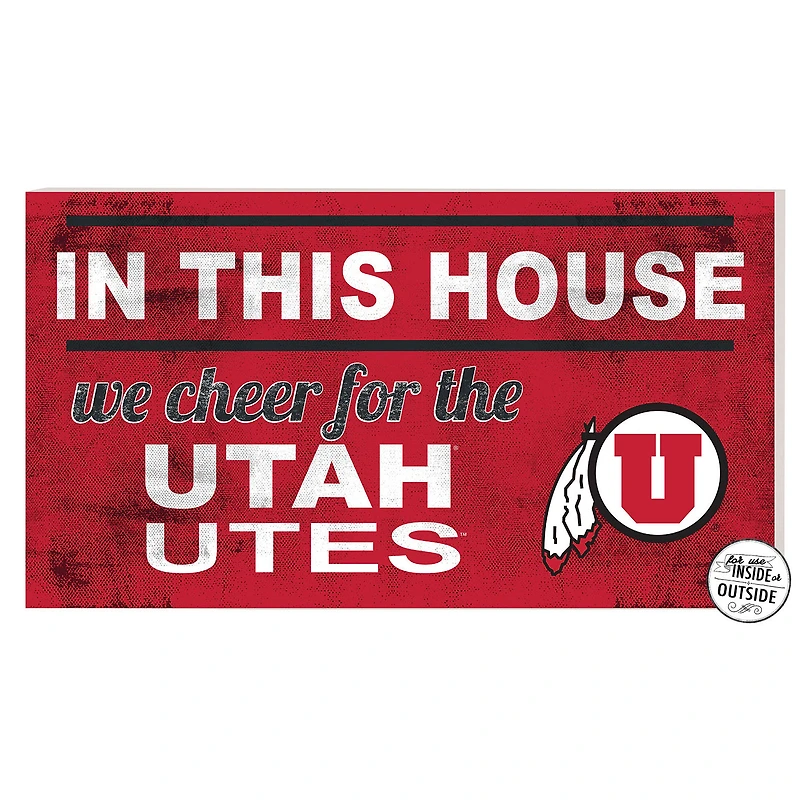 Utah Utes 11'' x 20'' Indoor/Outdoor In This House Sign