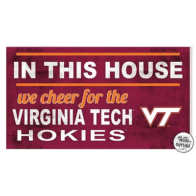 Virginia Tech Hokies 11'' x 20'' Indoor/Outdoor In This House Sign