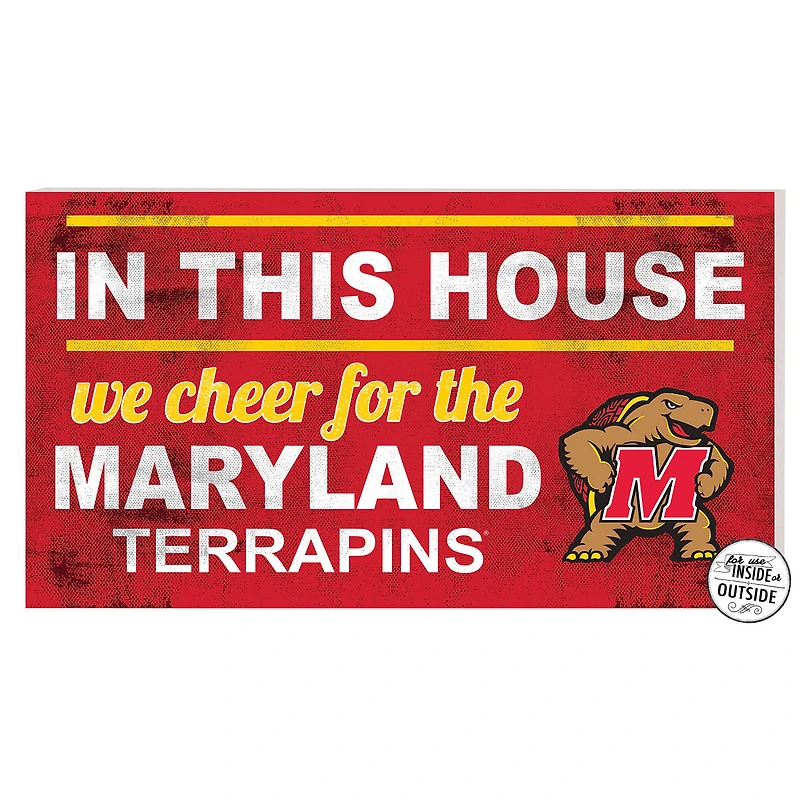 Maryland Terrapins 11'' x 20'' Indoor/Outdoor In This House Sign