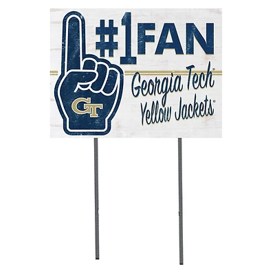 Georgia Tech Yellow Jackets 18'' x 24'' #1 Fan Yard Sign