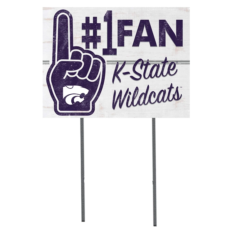 Kansas State Wildcats 18'' x 24'' #1 Fan Yard Sign