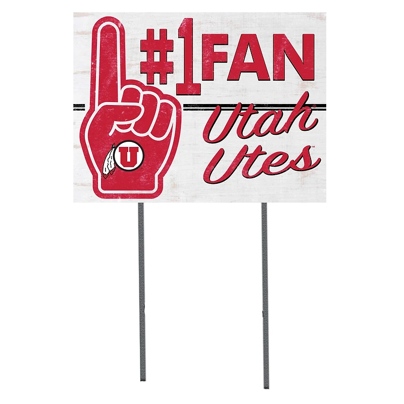 Utah Utes 18'' x 24'' #1 Fan Yard Sign