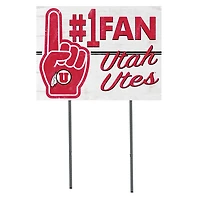 Utah Utes 18'' x 24'' #1 Fan Yard Sign