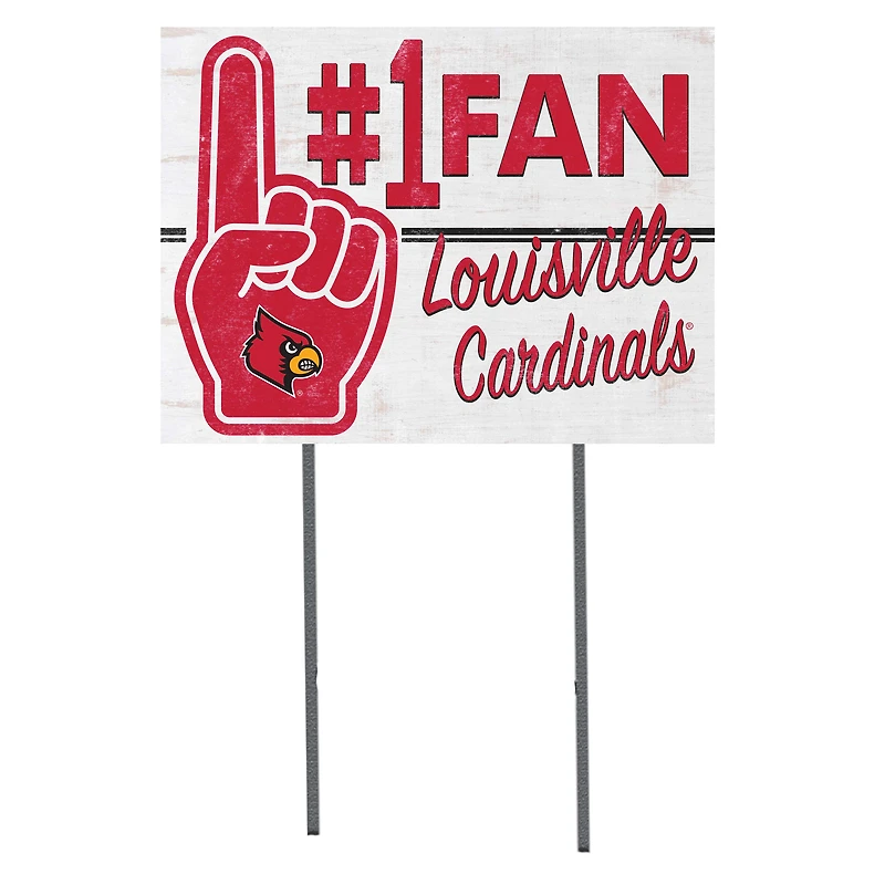 Louisville Cardinals 18'' x 24'' #1 Fan Yard Sign