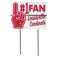 Louisville Cardinals 18'' x 24'' #1 Fan Yard Sign
