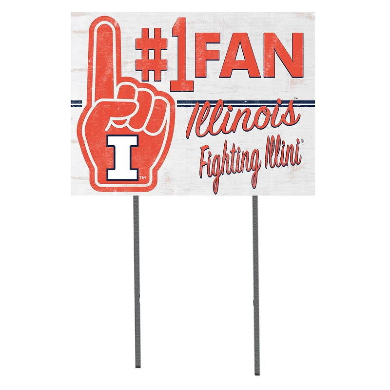 Illinois Fighting Illini 18'' x 24'' #1 Fan Yard Sign