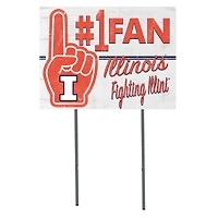 Illinois Fighting Illini 18'' x 24'' #1 Fan Yard Sign