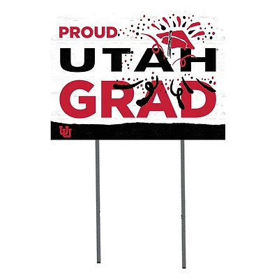Utah Utes 18'' x 24'' Proud Grad Yard Sign