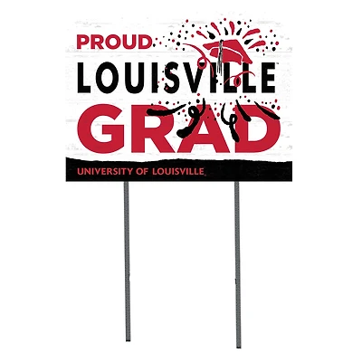 Louisville Cardinals 18'' x 24'' Proud Grad Yard Sign