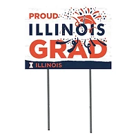 Illinois Fighting Illini 18'' x 24'' Proud Grad Yard Sign