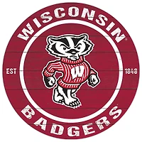 Wisconsin Badgers 20'' x 20'' Indoor/Outdoor Circle Sign