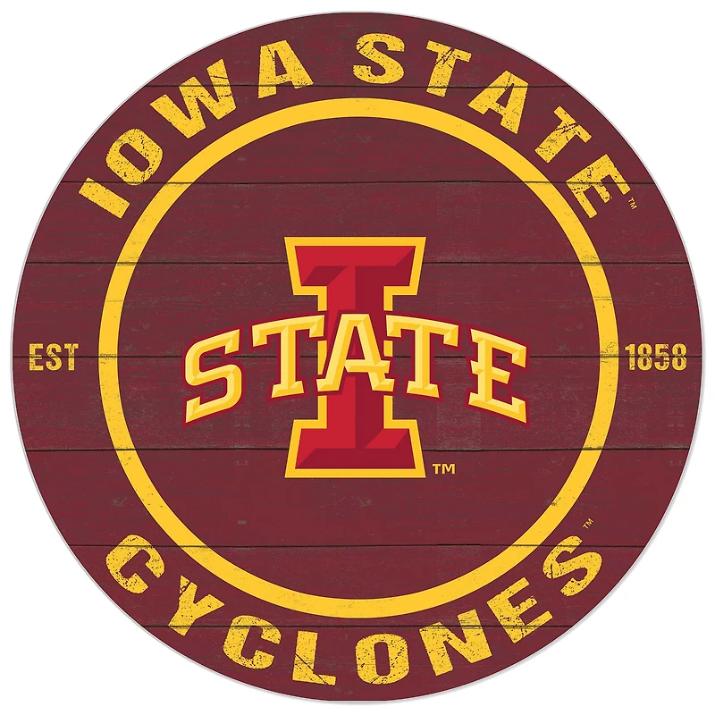Iowa State Cyclones 20'' x 20'' Indoor/Outdoor Circle Sign