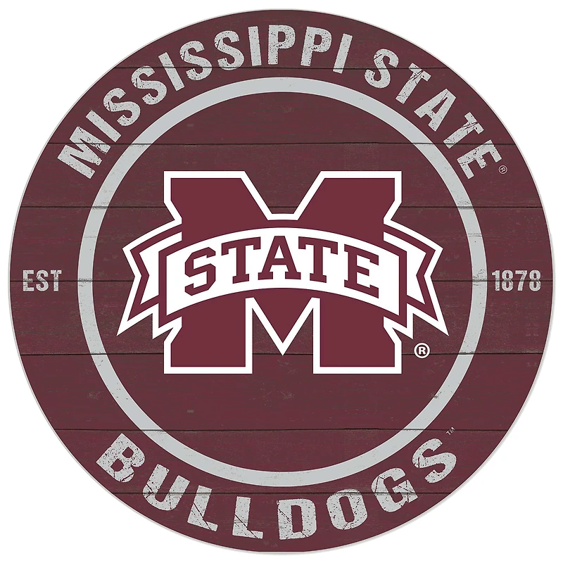 Mississippi State Bulldogs 20'' x 20'' Indoor/Outdoor Circle Sign