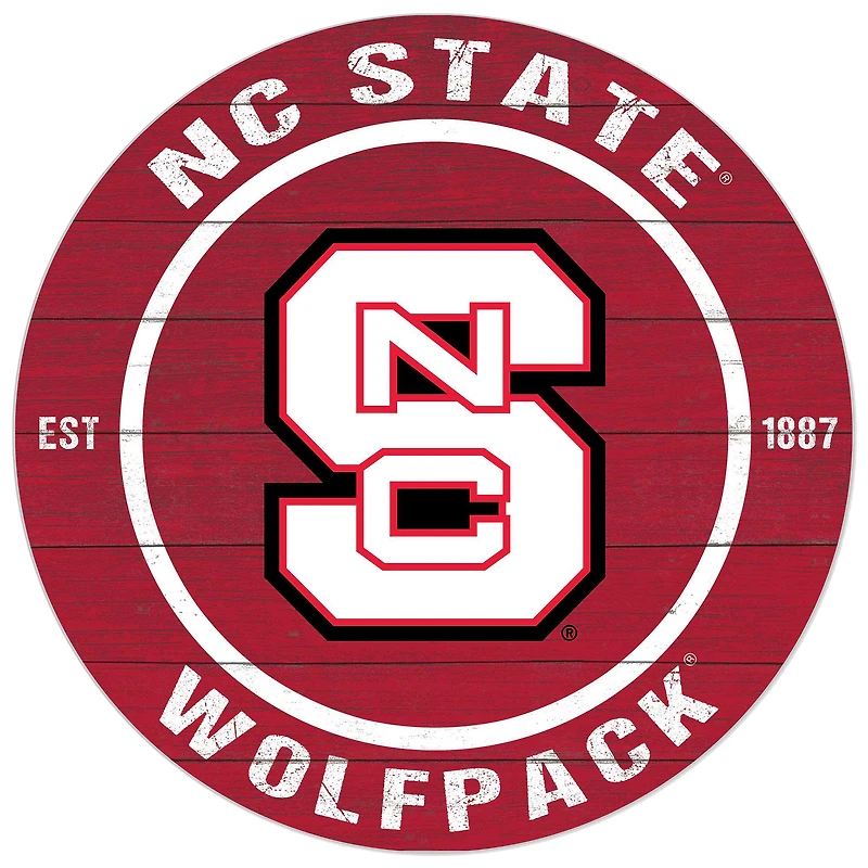NC State Wolfpack 20'' x 20'' Indoor/Outdoor Circle Sign