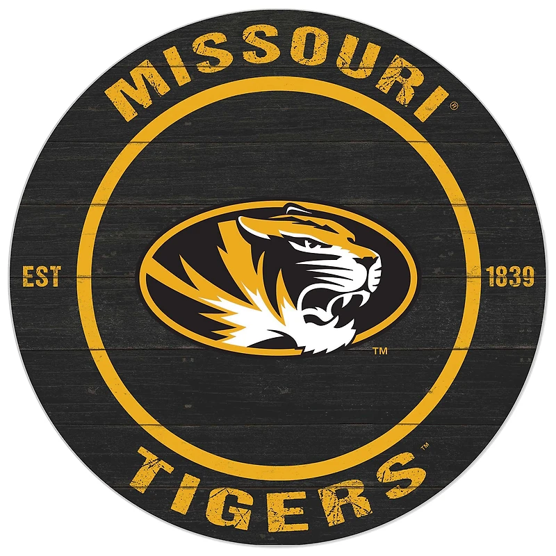 Missouri Tigers 20'' x 20'' Indoor/Outdoor Circle Sign