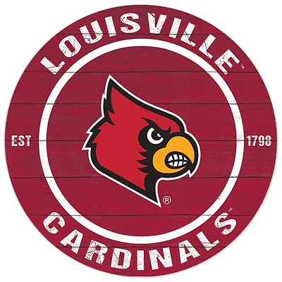 Louisville Cardinals 20'' x 20'' Indoor/Outdoor Circle Sign