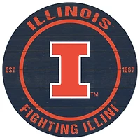 Illinois Fighting Illini 20'' x 20'' Indoor/Outdoor Circle Sign
