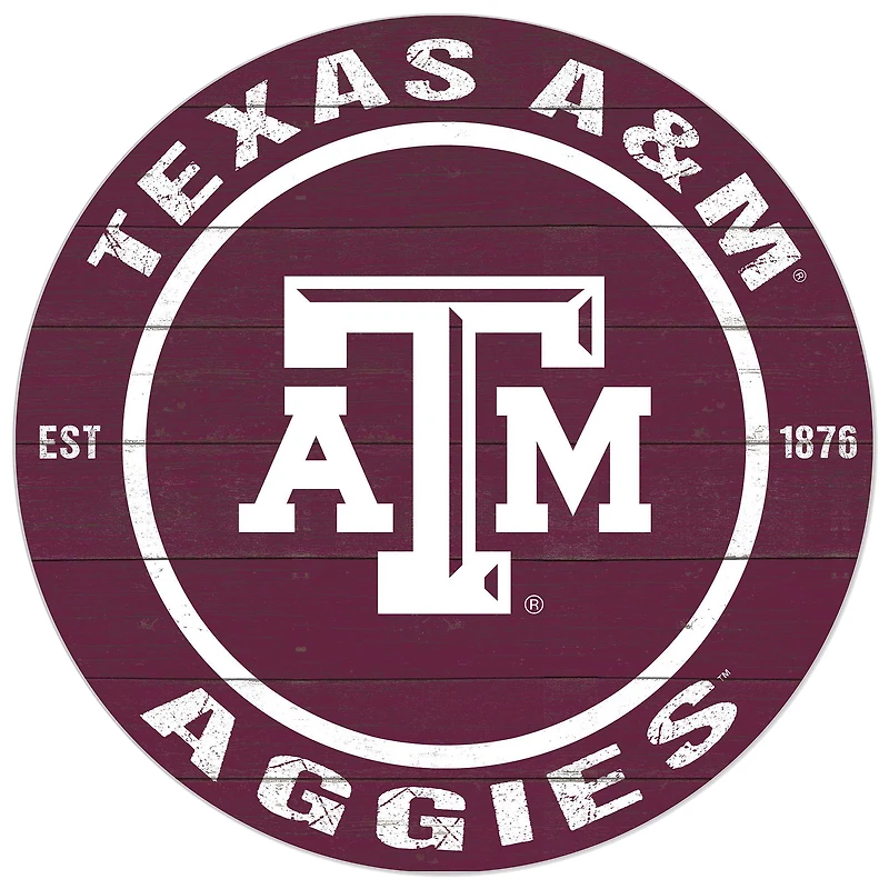 Texas A&M Aggies 20'' x 20'' Indoor/Outdoor Circle Sign