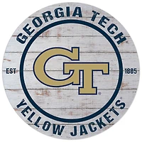 Georgia Tech Yellow Jackets 20'' x 20'' Indoor/Outdoor Weathered Circle Sign