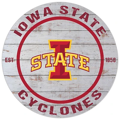 Iowa State Cyclones 20'' x 20'' Indoor/Outdoor Weathered Circle Sign